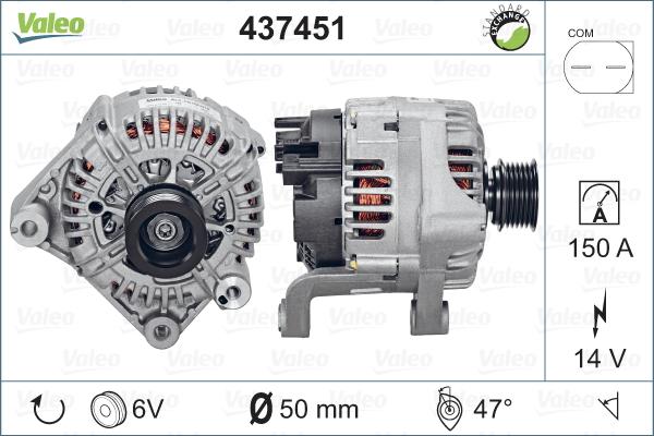 Valeo 437451 - Генератор www.autospares.lv