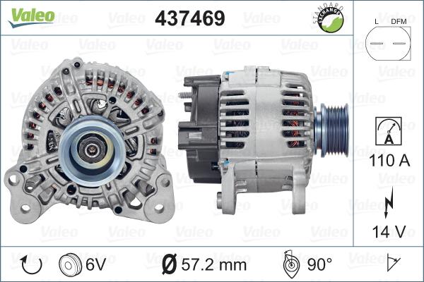 Valeo 437469 - Ģenerators autospares.lv