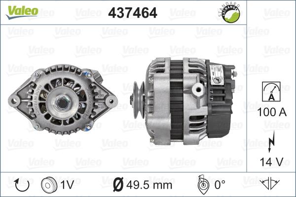 Valeo 437464 - Ģenerators autospares.lv