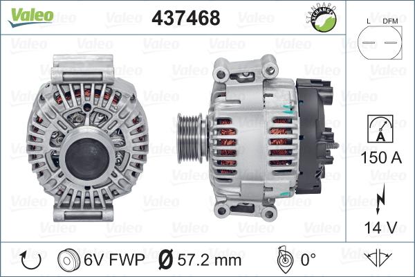 Valeo 437468 - Ģenerators www.autospares.lv