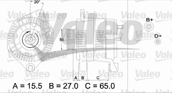 Valeo 437462 - Генератор www.autospares.lv