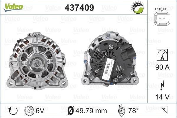 Valeo 437409 - Ģenerators www.autospares.lv