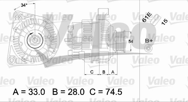 Valeo 437406 - Ģenerators www.autospares.lv