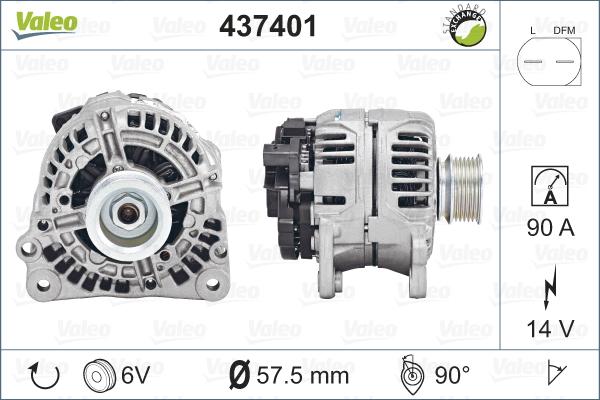 Valeo 437401 - Ģenerators autospares.lv