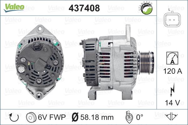 Valeo 437408 - Alternator www.autospares.lv