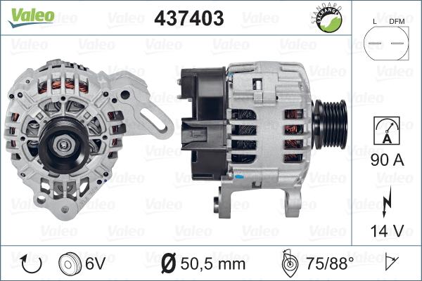 Valeo 437403 - Ģenerators www.autospares.lv