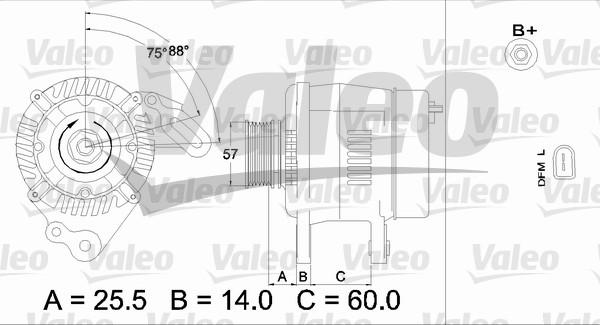 Valeo 437402 - Генератор www.autospares.lv