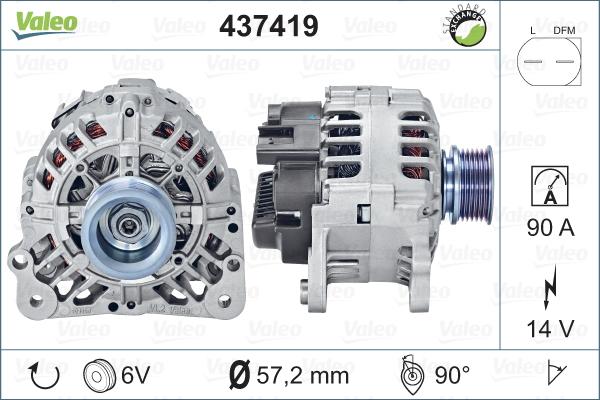 Valeo 437419 - Ģenerators www.autospares.lv