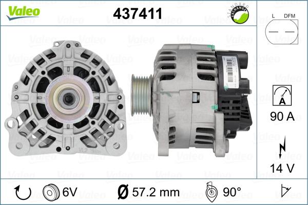 Valeo 437411 - Ģenerators www.autospares.lv