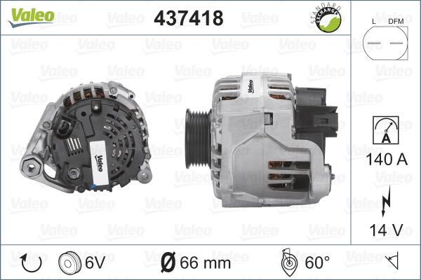 Valeo 437418 - Ģenerators autospares.lv