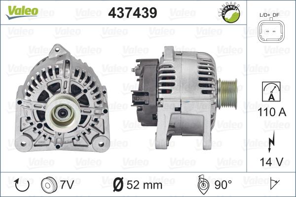 Valeo 437439 - Ģenerators autospares.lv