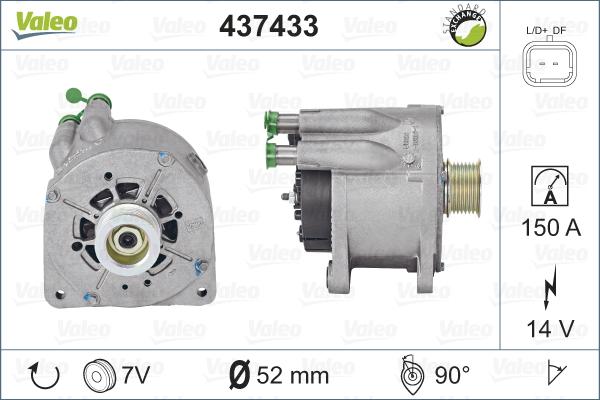 Valeo 437433 - Alternator www.autospares.lv