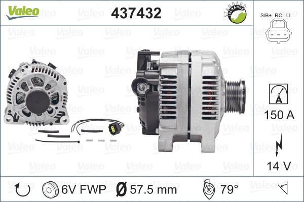 Valeo 437432 - Alternator www.autospares.lv