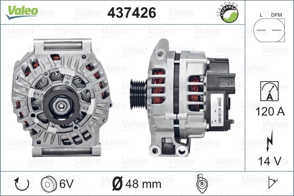 Valeo 437426 - Ģenerators www.autospares.lv