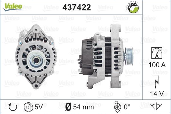 Valeo 437422 - Ģenerators autospares.lv