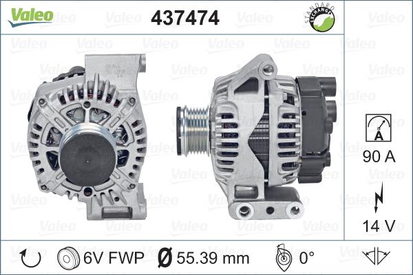 Valeo 437474 - Ģenerators autospares.lv