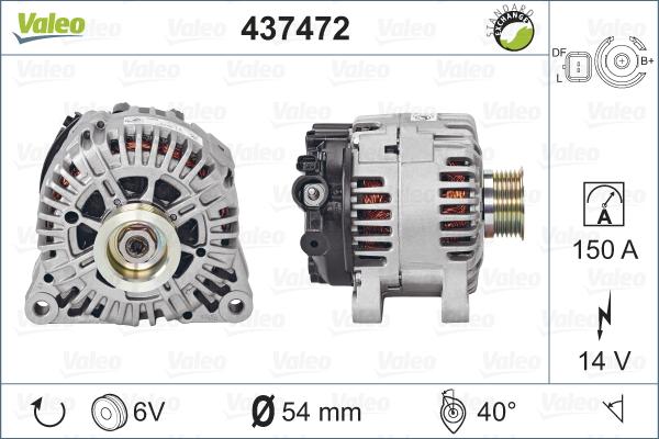 Valeo 437472 - Ģenerators www.autospares.lv