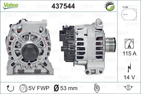 Valeo 437544 - Ģenerators autospares.lv