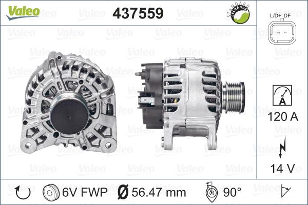 Valeo 437559 - Ģenerators autospares.lv