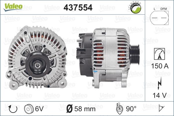 Valeo 437554 - Ģenerators www.autospares.lv