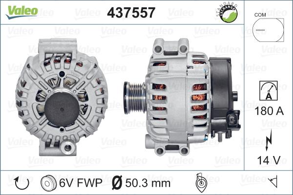 Valeo 437557 - Генератор www.autospares.lv