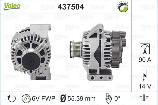 Valeo 437504 - Генератор www.autospares.lv