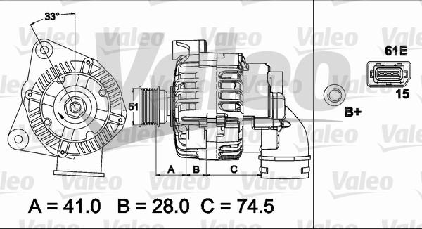 Valeo 437500 - Ģenerators www.autospares.lv