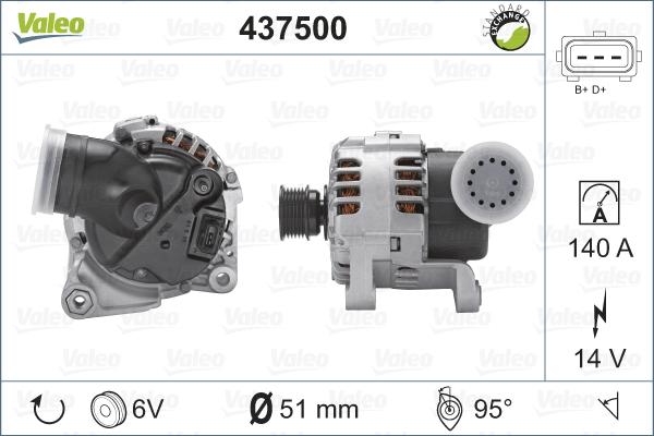 Valeo 437500 - Ģenerators autospares.lv