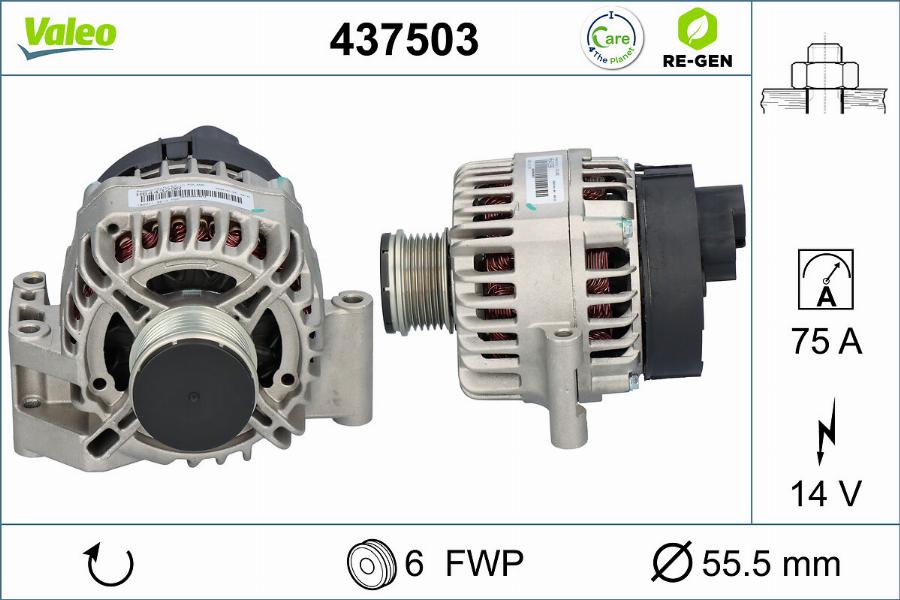 Valeo 437503 - Ģenerators autospares.lv