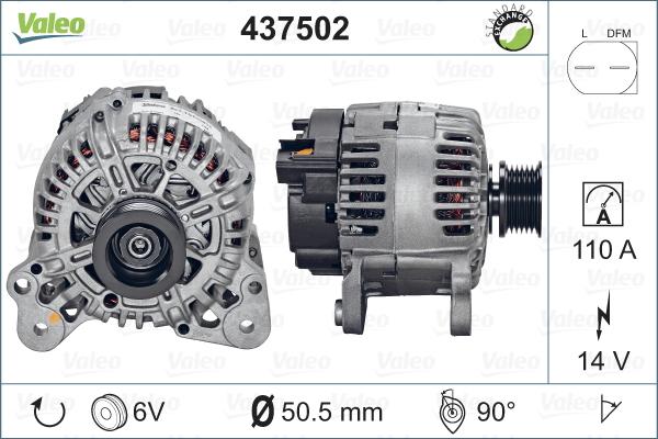 Valeo 437502 - Ģenerators autospares.lv