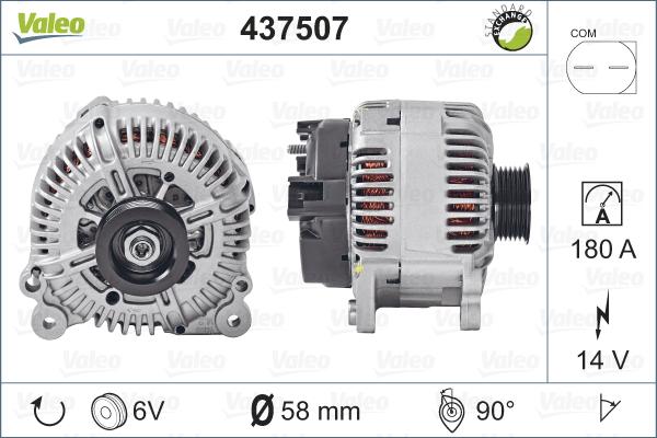 Valeo 437507 - Ģenerators autospares.lv