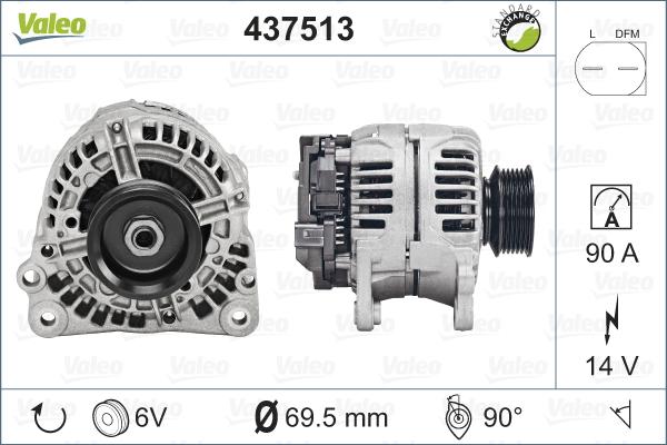 Valeo 437513 - Ģenerators autospares.lv