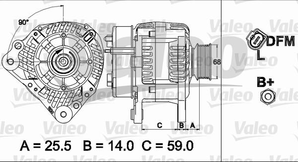 Valeo 437513 - Генератор www.autospares.lv