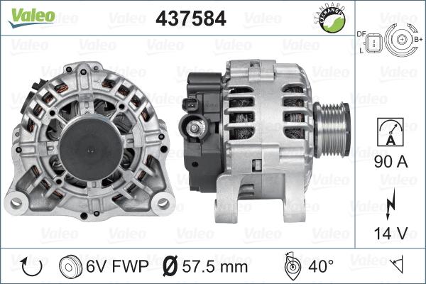 Valeo 437584 - Ģenerators autospares.lv