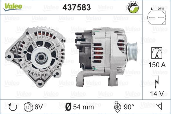 Valeo 437583 - Генератор www.autospares.lv