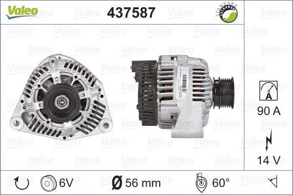 Valeo 437587 - Ģenerators autospares.lv