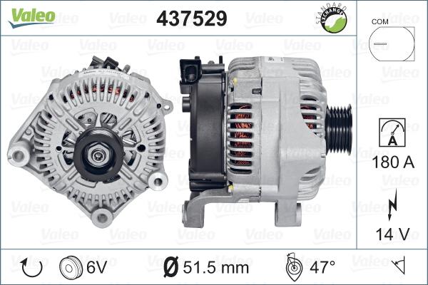 Valeo 437529 - Генератор www.autospares.lv