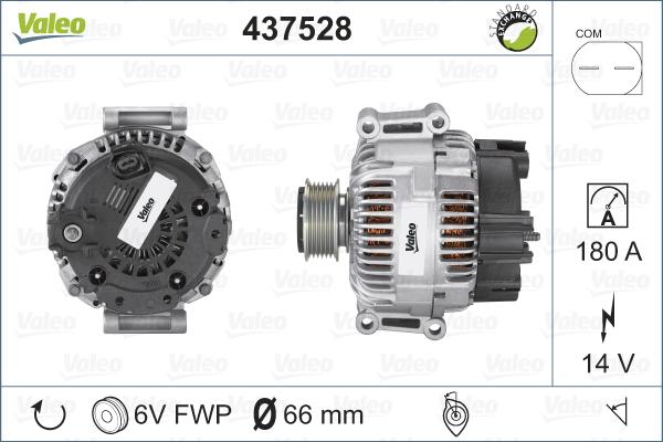 Valeo 437528 - Ģenerators www.autospares.lv