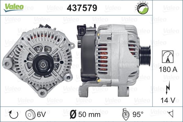 Valeo 437579 - Генератор www.autospares.lv