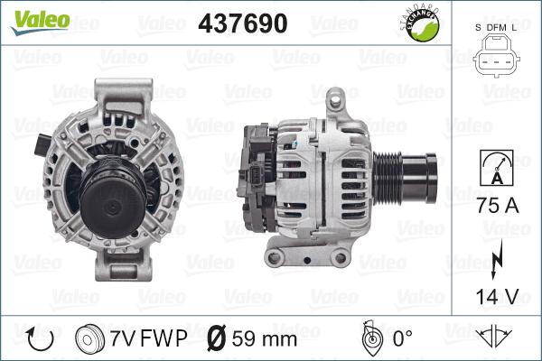 Valeo 437690 - Ģenerators www.autospares.lv