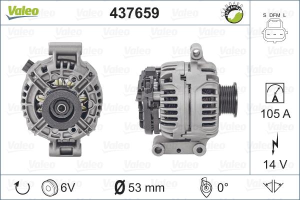 Valeo 437659 - Ģenerators www.autospares.lv