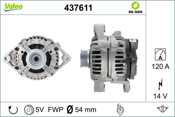 Valeo 437611 - Ģenerators autospares.lv