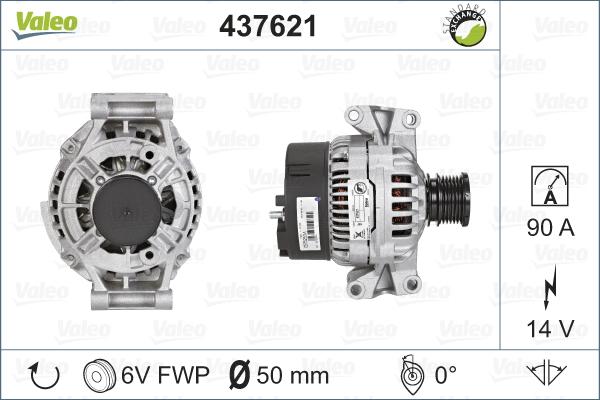 Valeo 437621 - Ģenerators www.autospares.lv