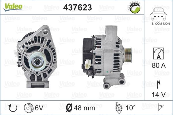 Valeo 437623 - Ģenerators www.autospares.lv