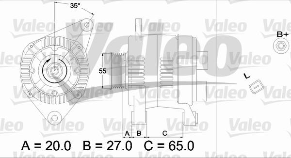 Valeo 437196 - Ģenerators autospares.lv