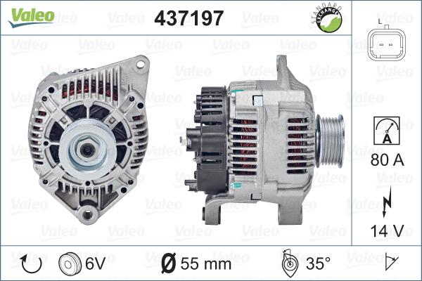 Valeo 437197 - Ģenerators autospares.lv