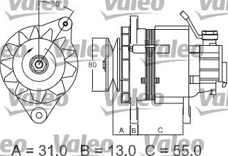 Valeo 437148 - Генератор www.autospares.lv