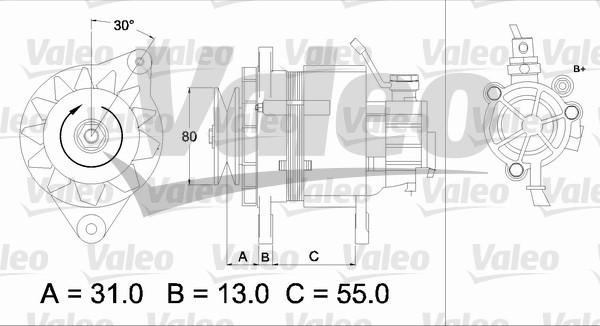 Valeo 437148 - Генератор www.autospares.lv