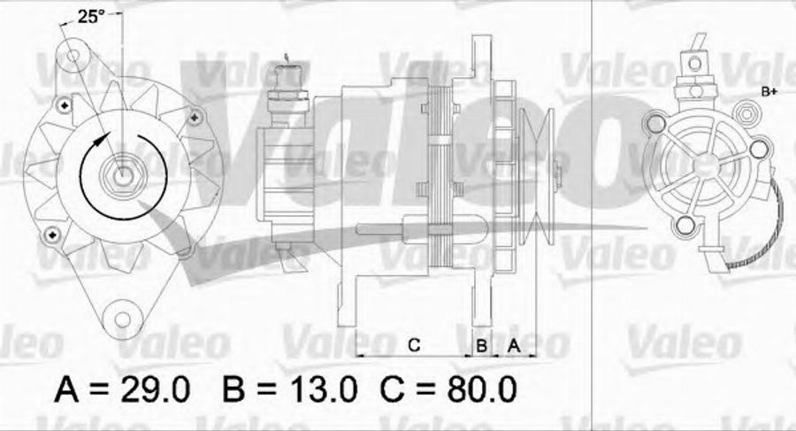 Valeo 437159 - Генератор www.autospares.lv