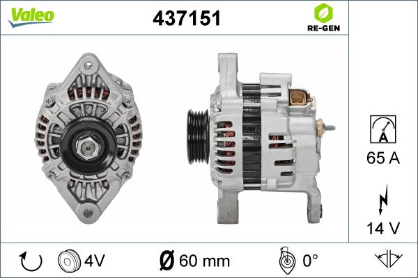 Valeo 437151 - Ģenerators autospares.lv